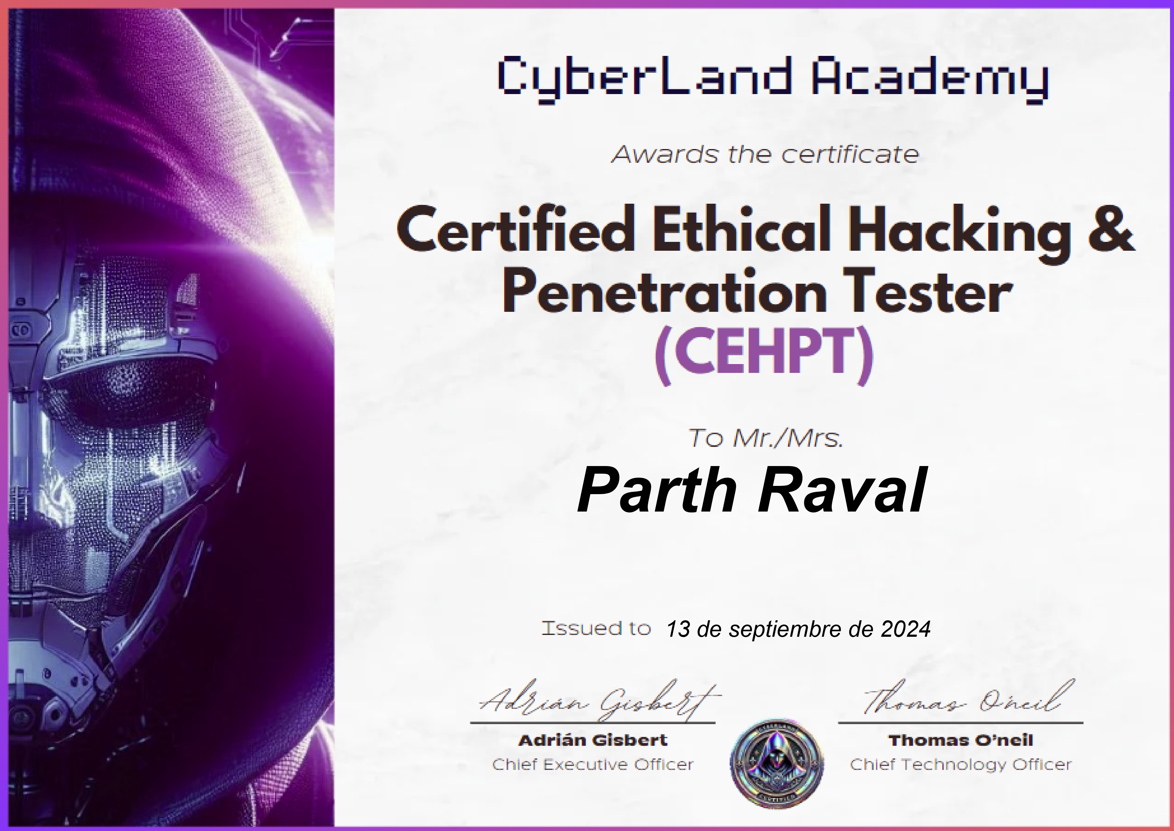 Certified Ethical Hacking & Penetration Tester