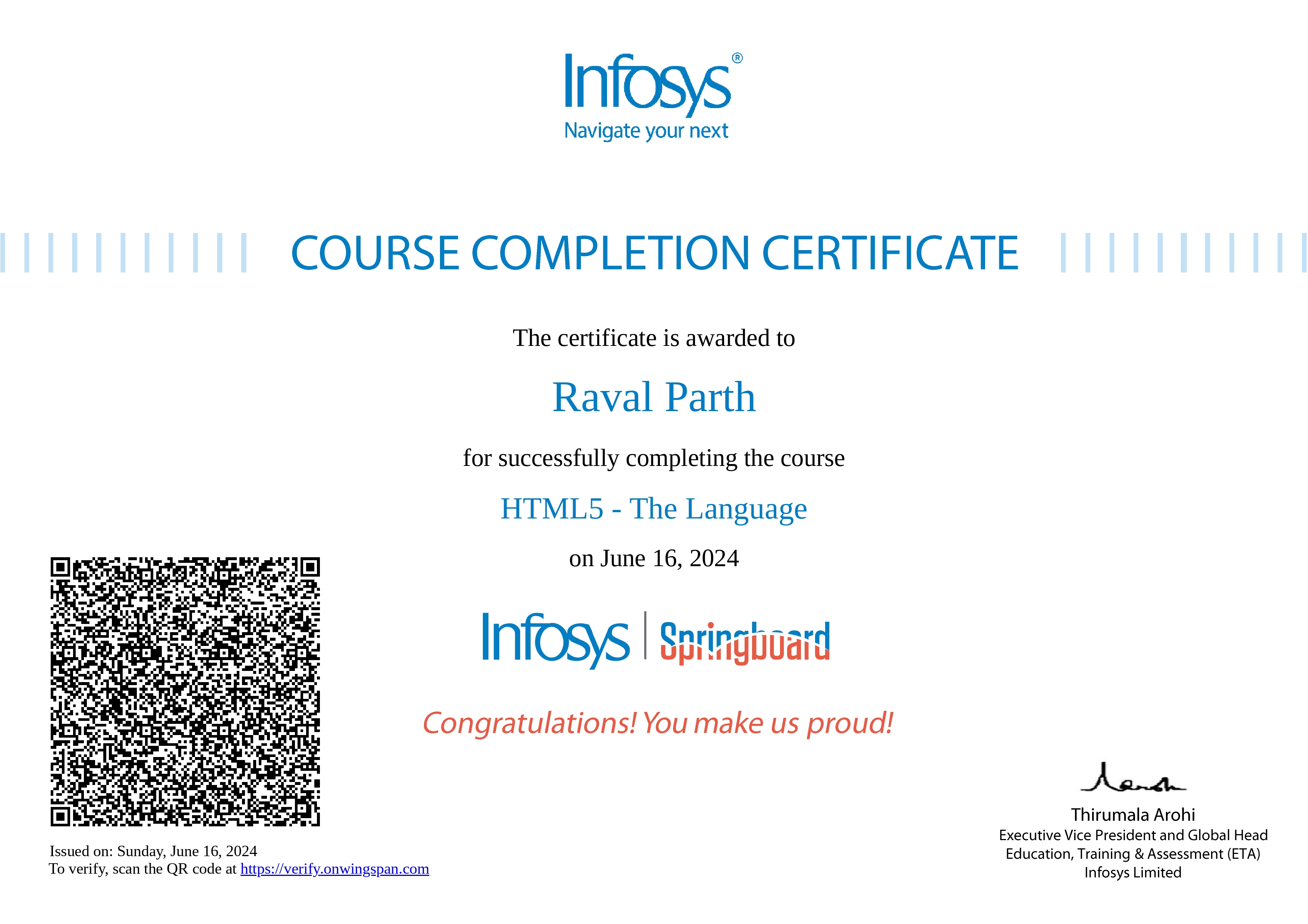 HTML5 Certification