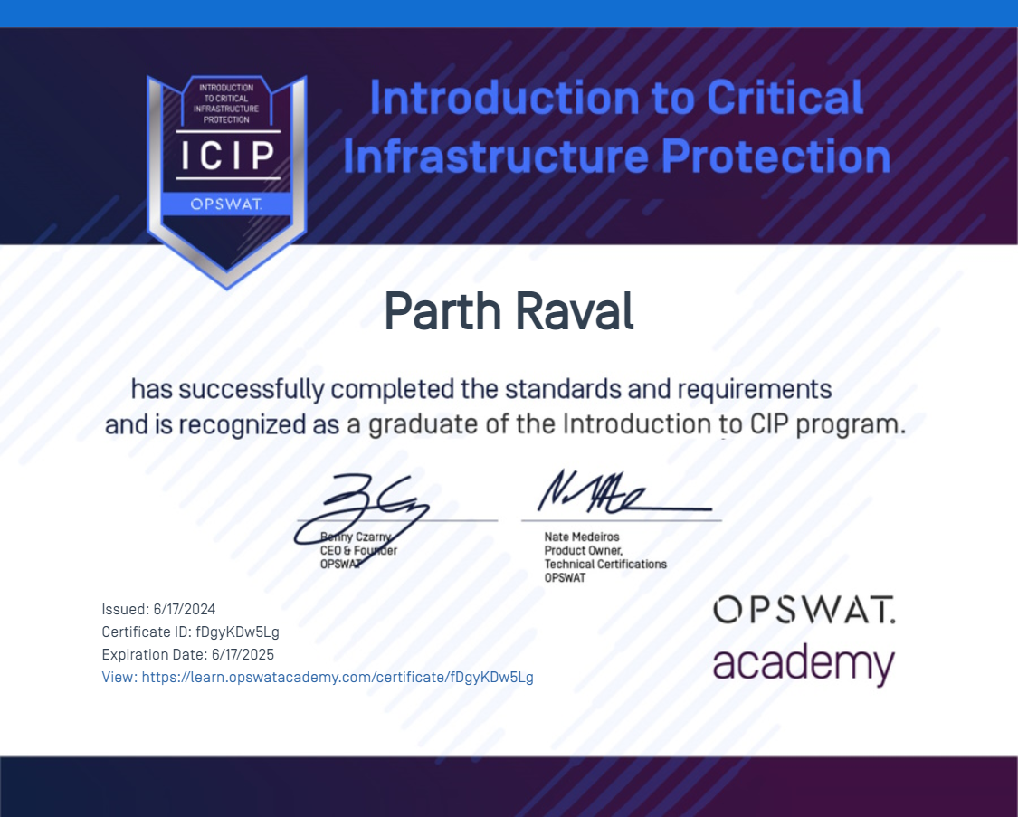 OPSWAT Introduction to Critical Infrastructure Protection